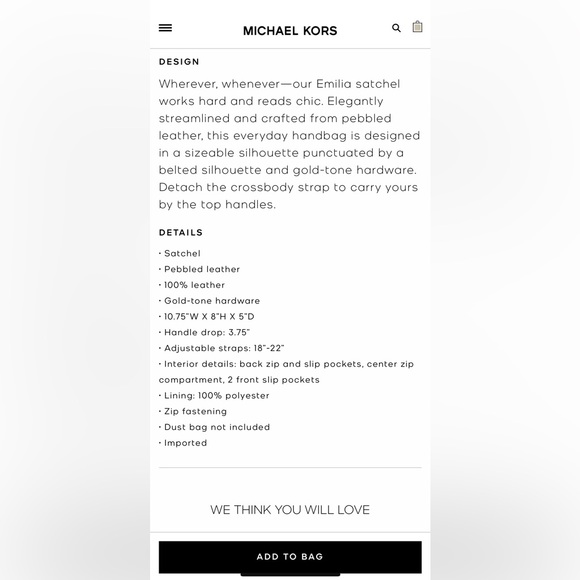 Michael Kors Emilia Satchel - Picture 2 of 3